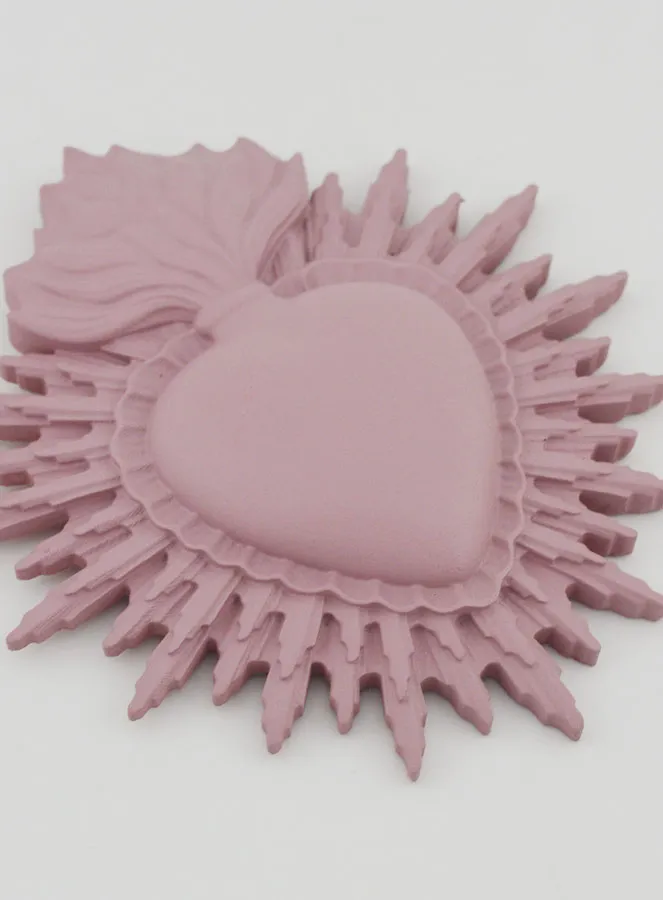 Ex Voto Wanddekoration Strahlendes Herz 11 cm – Rosa (pic 3)