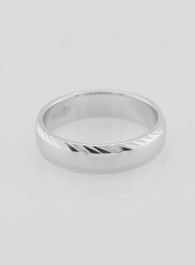 Ring Ehering aus 925er Silber mit Geschliffenem Motiv  - Größe 56 (pic 1)