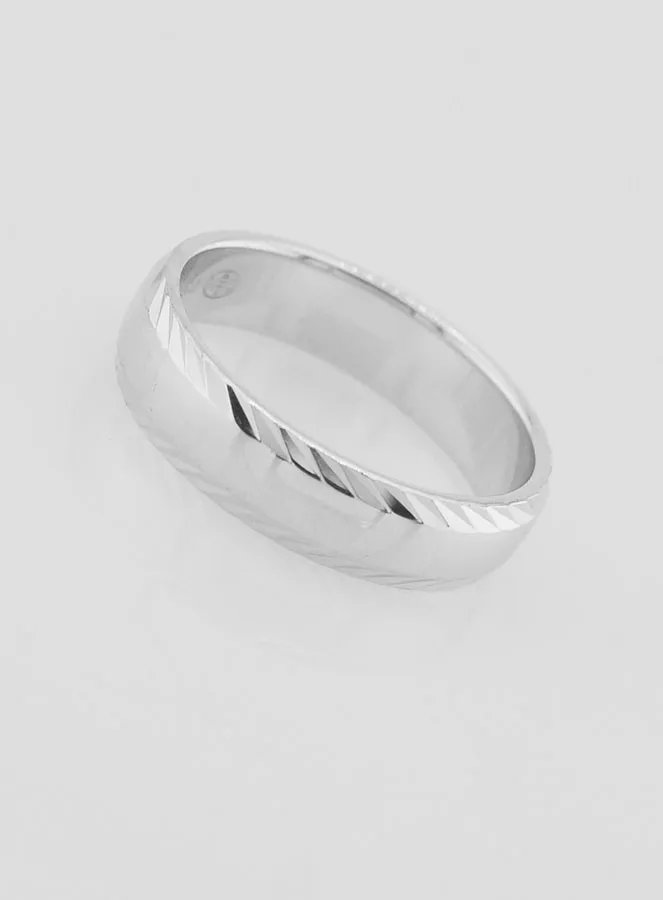 Ring Ehering aus 925er Silber mit Geschliffenem Motiv  - Größe 56 (pic 2)