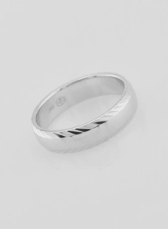 Ring Ehering aus 925er Silber mit Geschliffenem Motiv  - Größe 56 (pic 3)