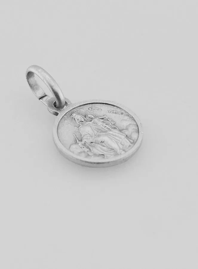 Skapulier Medaille – Rhodiniertes 925er Silber -10 mm (pic 3)