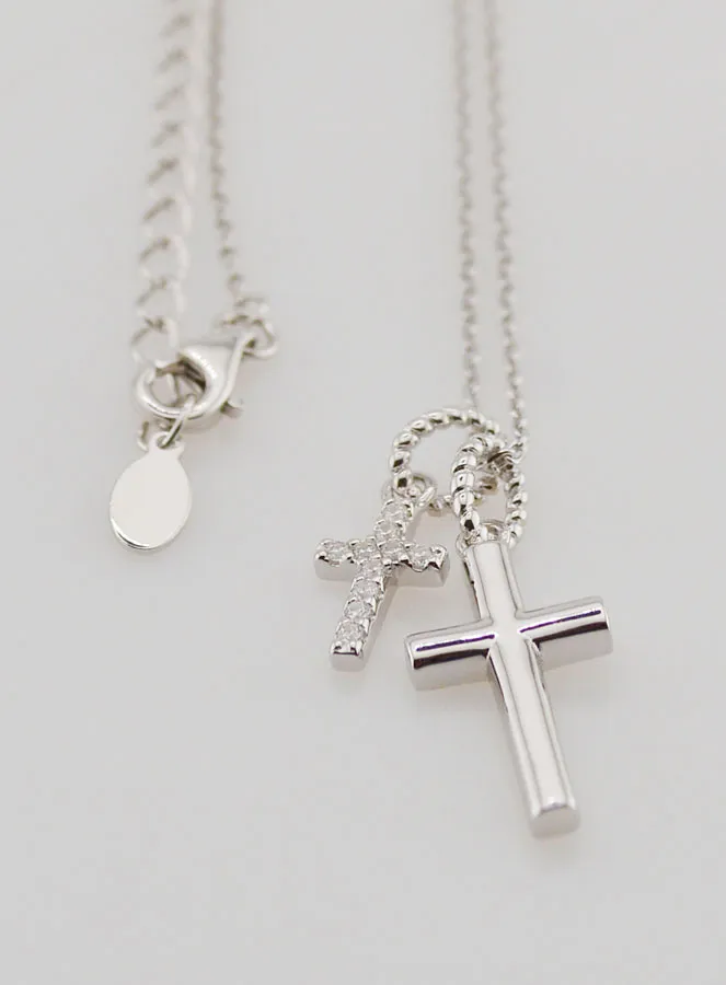 Religiöse Halskette mit Kreuz Anhängern – 925er Silber (pic 3)