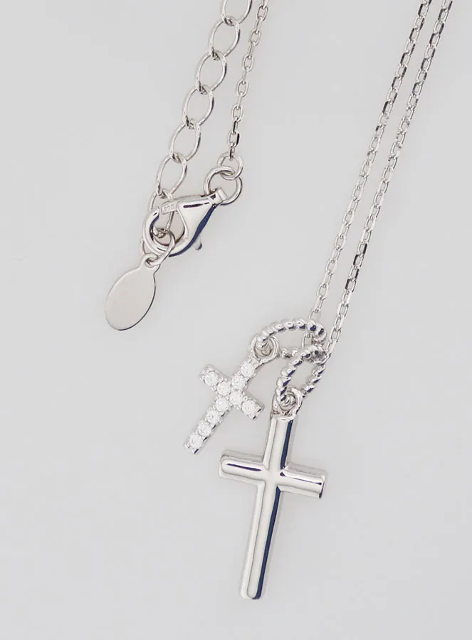 Religiöse Halskette mit Kreuz Anhängern – 925er Silber (pic 4)