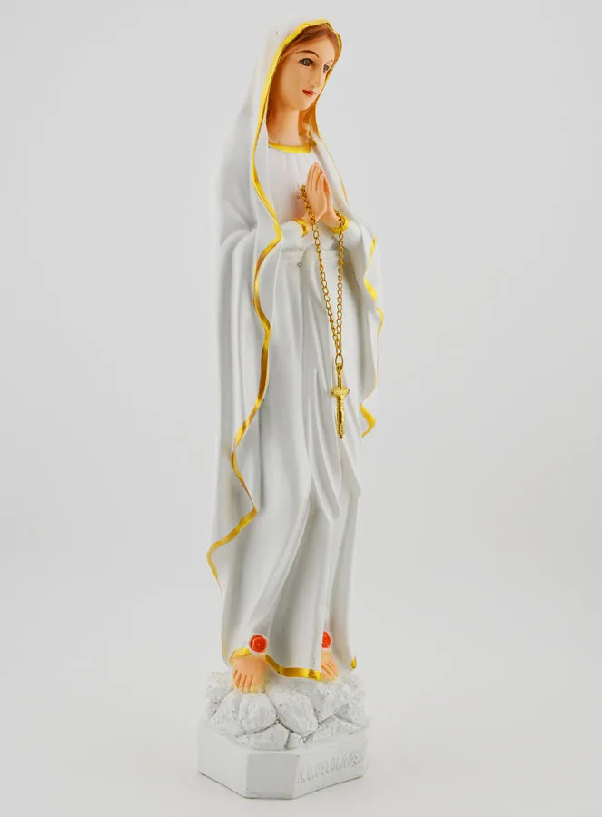 Polychrome Statue Unserer Lieben Frau von Lourdes – 30 cm (pic 3)