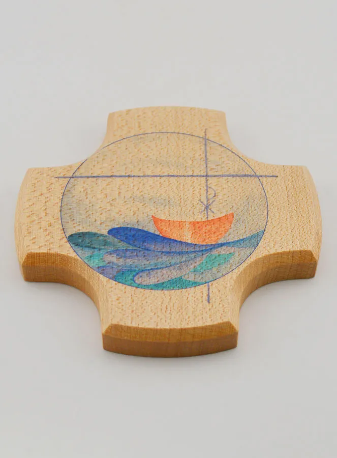 Kreuz aus Ahorn-Holz – Der Wunderbare Fischfang (pic 2)