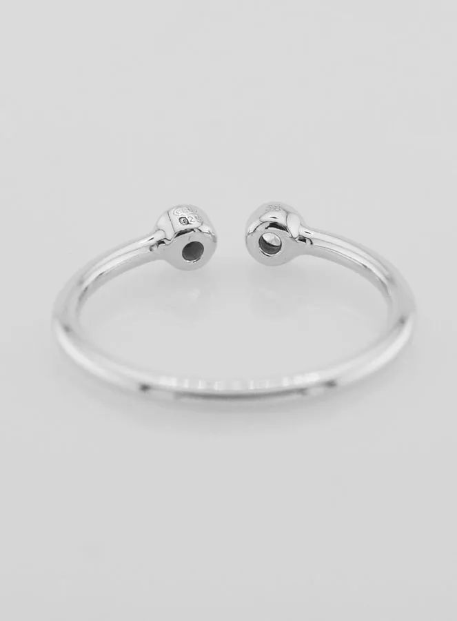 Offener Ring aus Silber und Zirkonia – Größe 58 (pic 4)