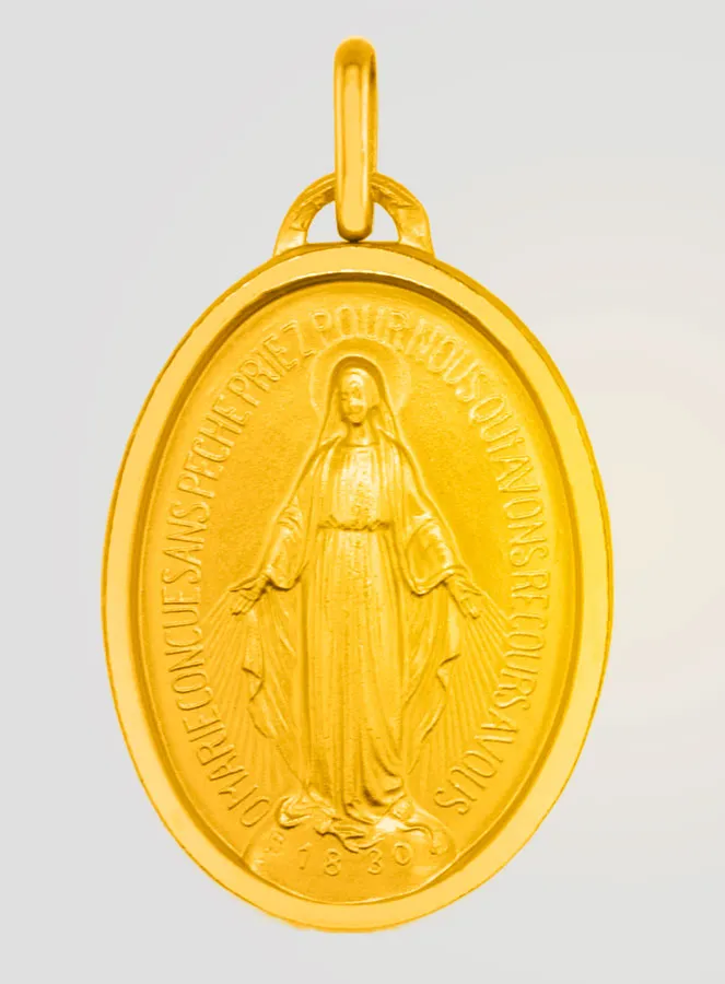 Wunderbare Medaille Vergoldet mit 24K Feingold - 19mm (pic 1)