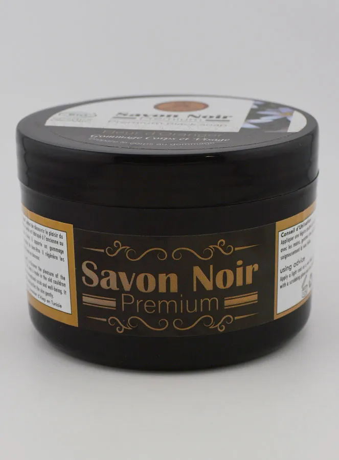 Premium Bio Schwarze Seife mit Orangenblüte - 250g (pic 1)
