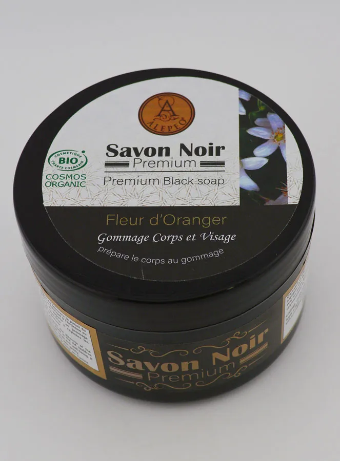 Premium Bio Schwarze Seife mit Orangenblüte - 250g (pic 2)