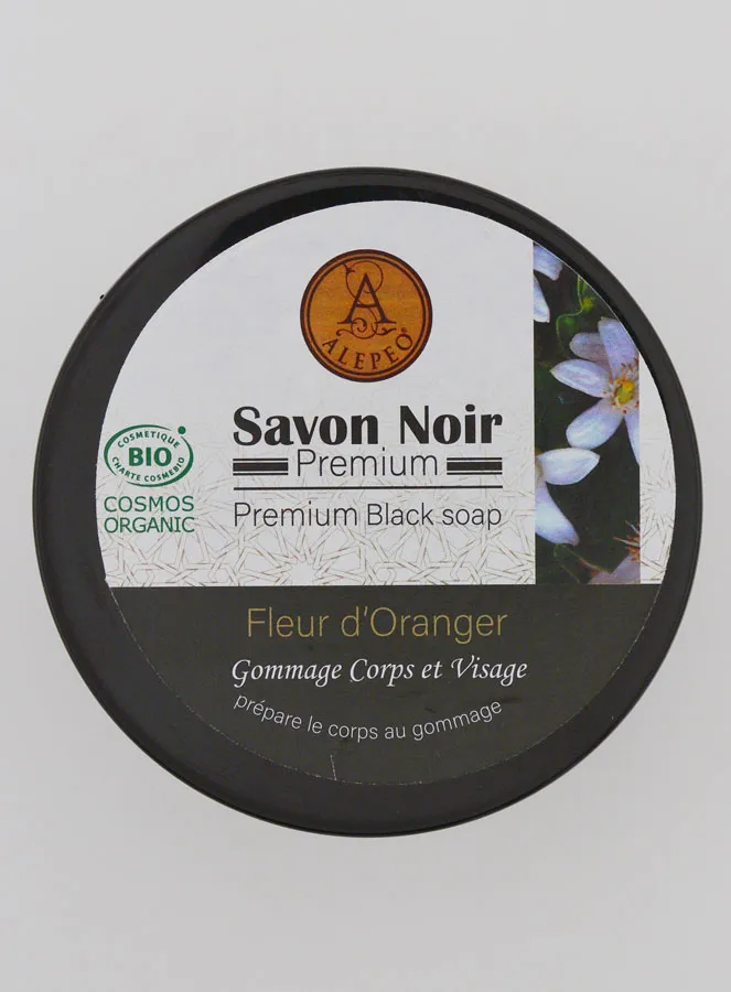 Premium Bio Schwarze Seife mit Orangenblüte - 250g (pic 4)