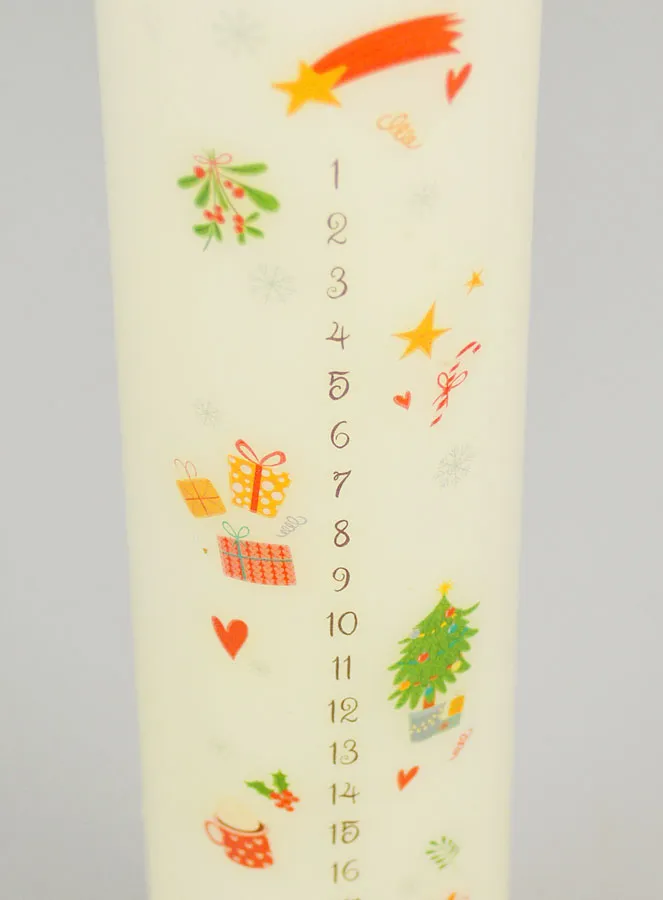 Adventskerze Traditionelles Dekor – 25 cm (pic 4)