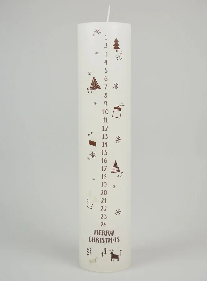 Adventskerze im Skandinavischen Stil – 25 cm (pic 1)