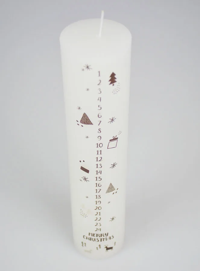 Deko Adventskerze im Skandinavischen Stil – 25 cm (pic 2)