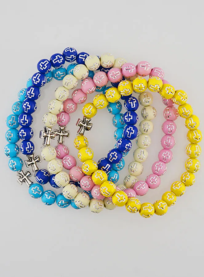 5er-Set Religiöse Armbänder mit Kreuz (pic 1)