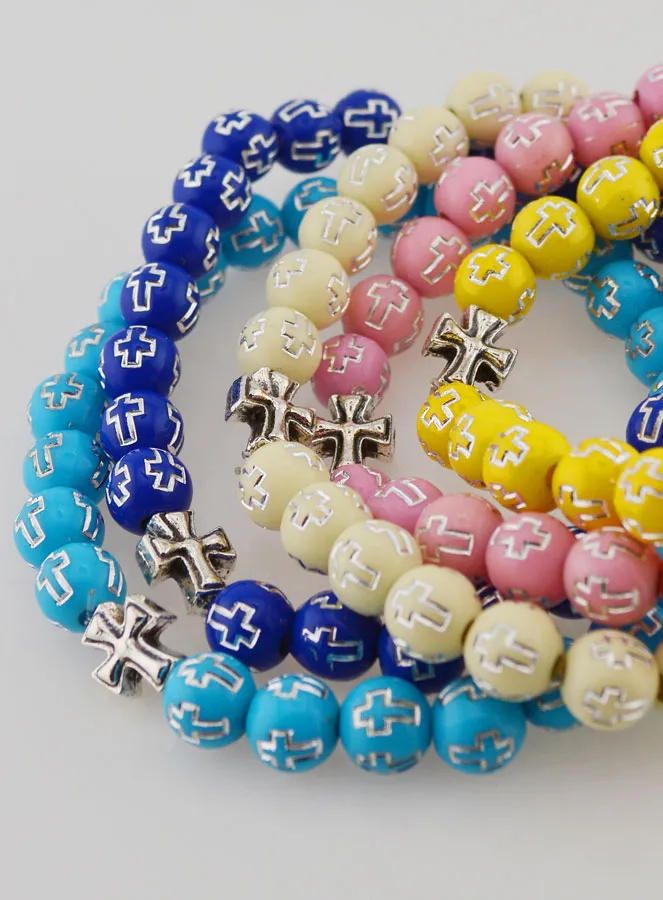 5er-Set Religiöse Armbänder mit Kreuz (pic 2)