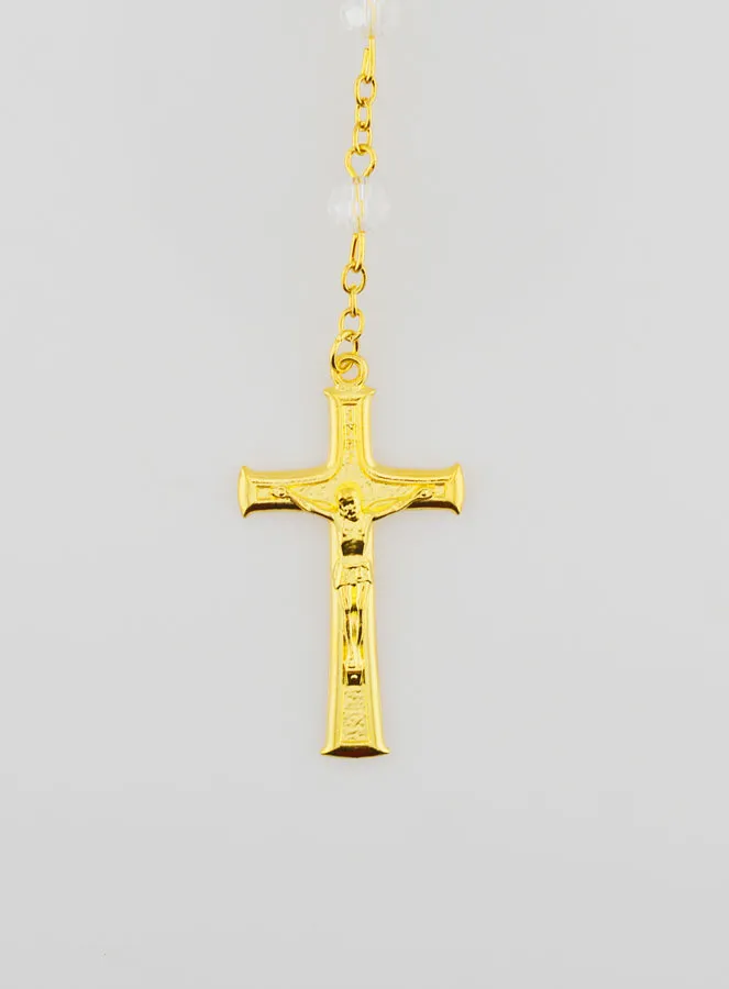 Rosenkranz Wunderbare Medaille aus Transparenten Facettierten Perlen (pic 3)