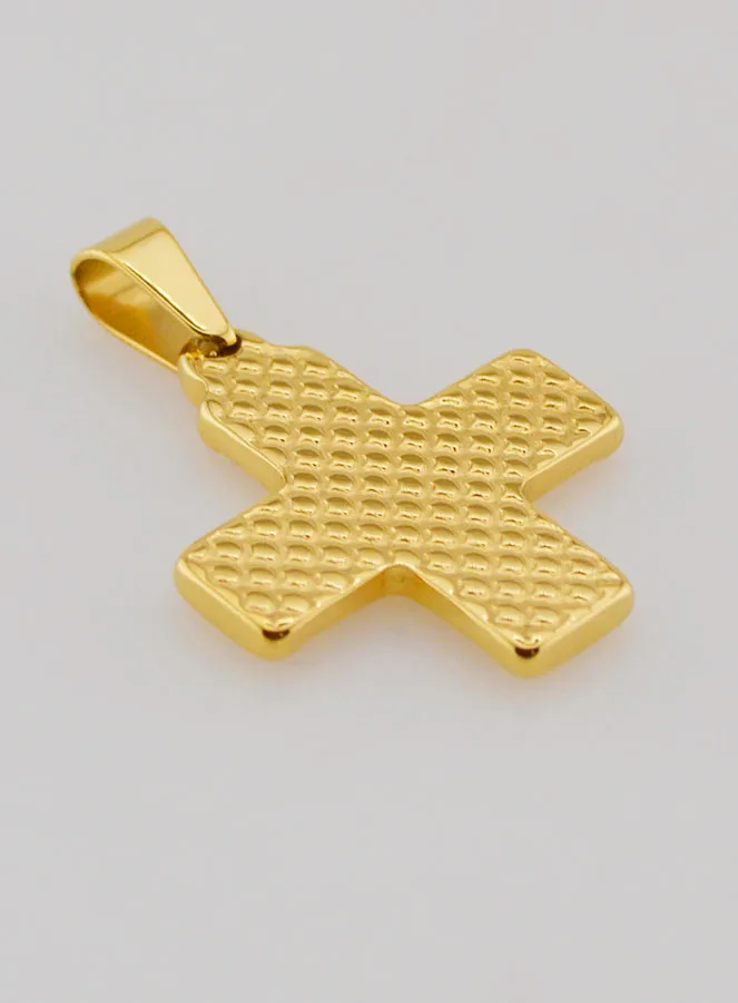 Goldfarbener Anhänger Kreuz Chi Rho Zeichen – Pax, Alpha und Omega (pic 4)