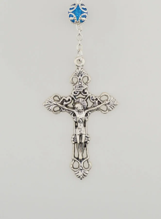 Rosenkranz Wundertätige Madonna und Barockes Kreuz - Blau (pic 3)