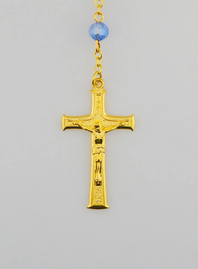 Rosenkranz Kristall Blau und Wunderbare Medaille (pic 3)
