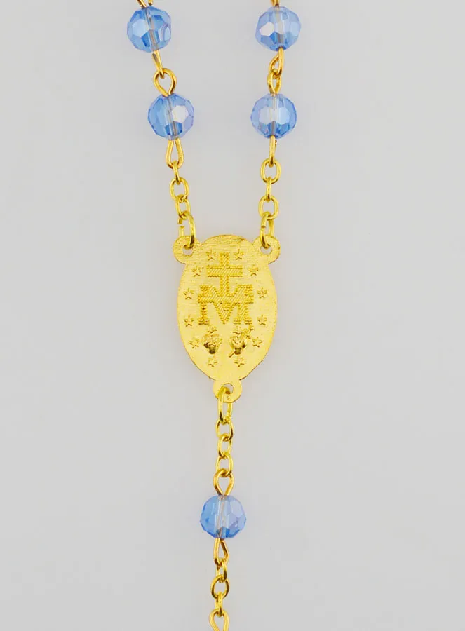 Rosenkranz Kristall Blau und Wunderbare Medaille (pic 4)