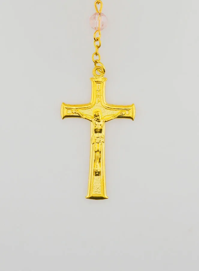 Rosenkranz Kristall Rosa und Wundertätige Medaille (pic 3)