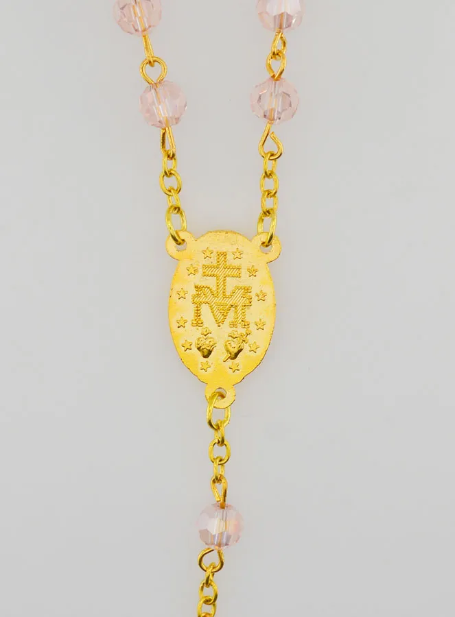 Rosenkranz Kristall Rosa und Wundertätige Medaille (pic 4)