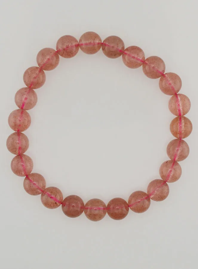 Edelstein Armband aus Erdbeerquarz – 8mm (pic 1)