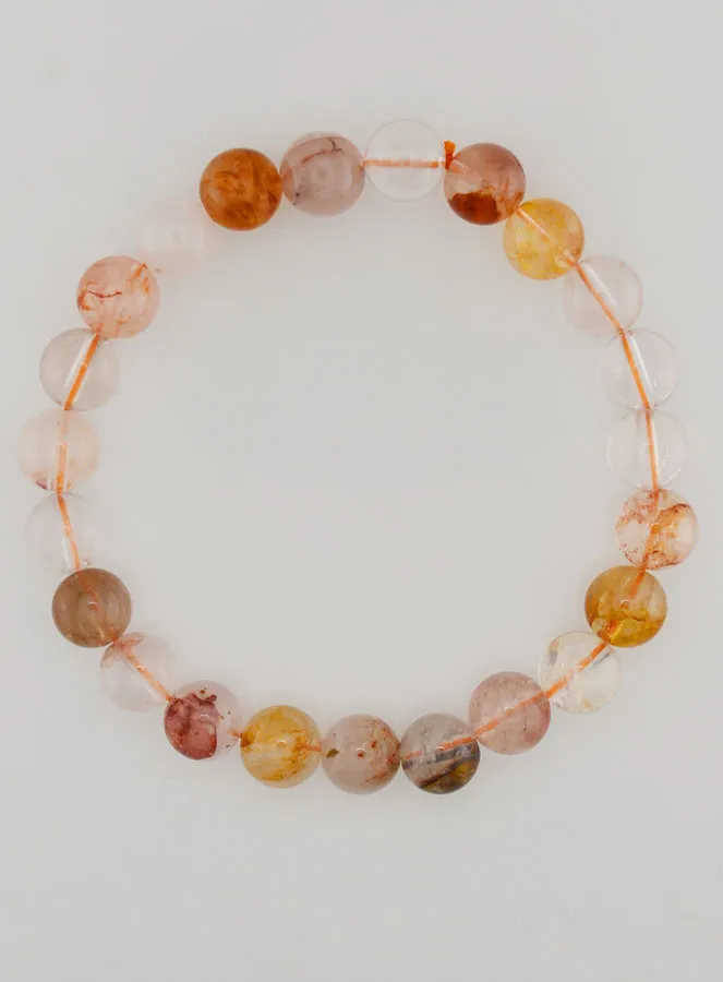Armband aus Mehrfarbigem Hämatit Quarz Stein – 8 mm (pic 1)