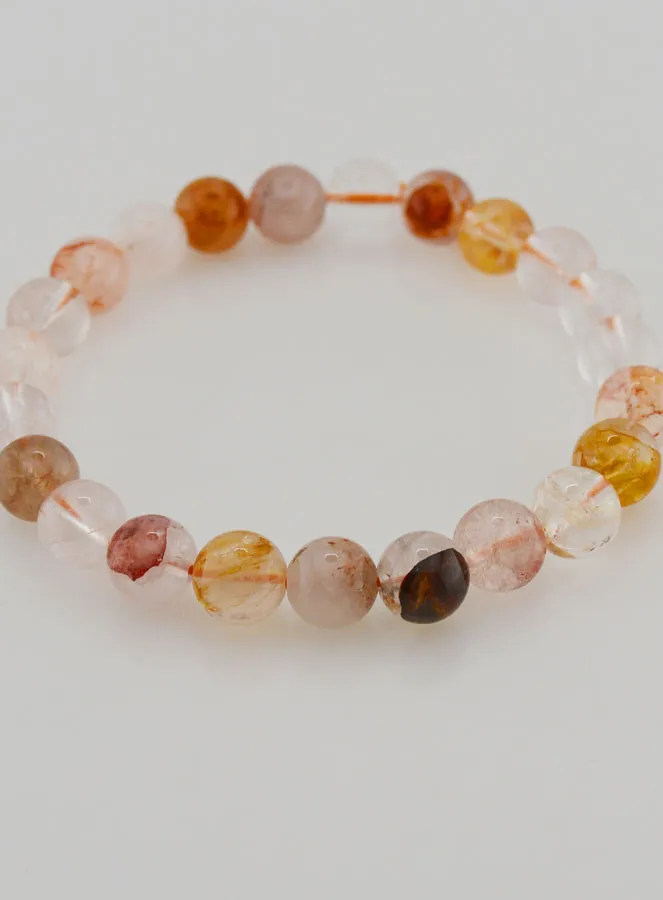 Armband aus Mehrfarbigem Hämatit Quarz Stein – 8 mm (pic 2)