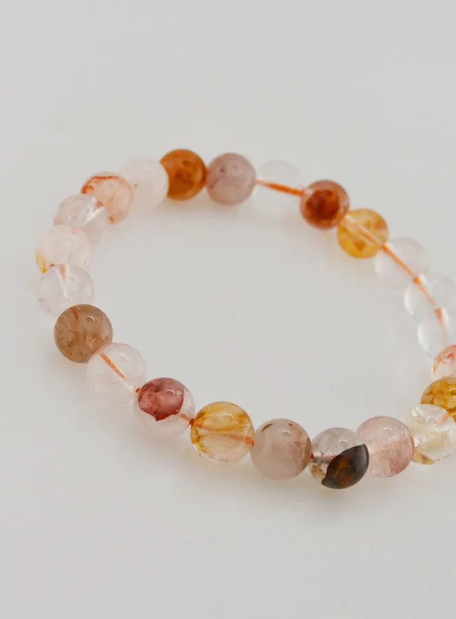Armband aus Mehrfarbigem Hämatit Quarz Stein – 8 mm (pic 3)