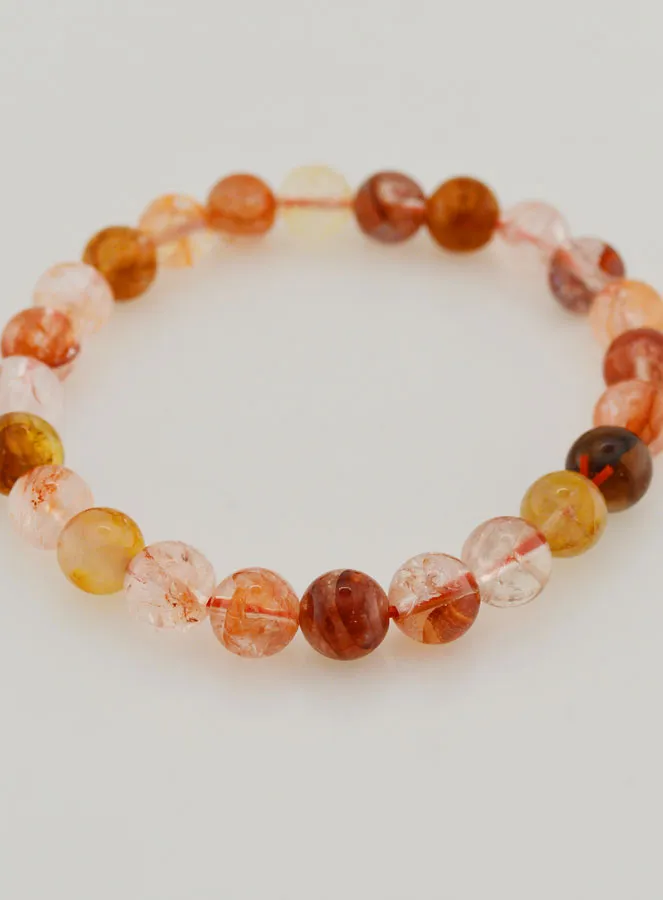 Armband aus Mehrfarbigem Hämatit Quarz Stein AA – 8 mm (pic 2)