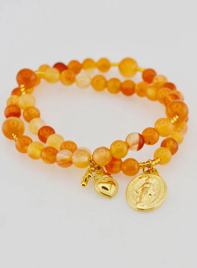 Rosenkranz Wundertätige Medaille aus Karneol (pic 2)