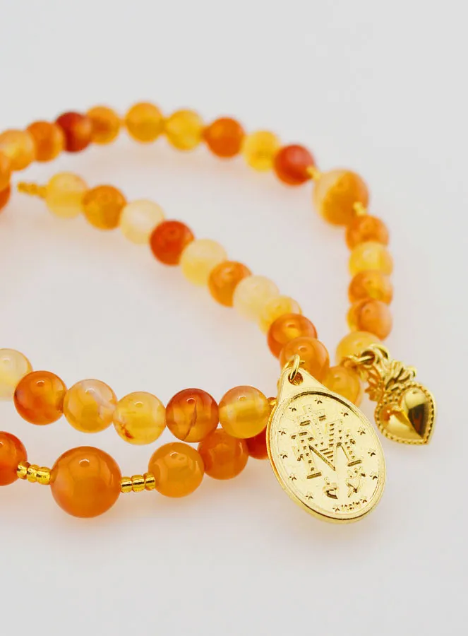 Rosenkranz Wundertätige Medaille aus Karneol (pic 3)