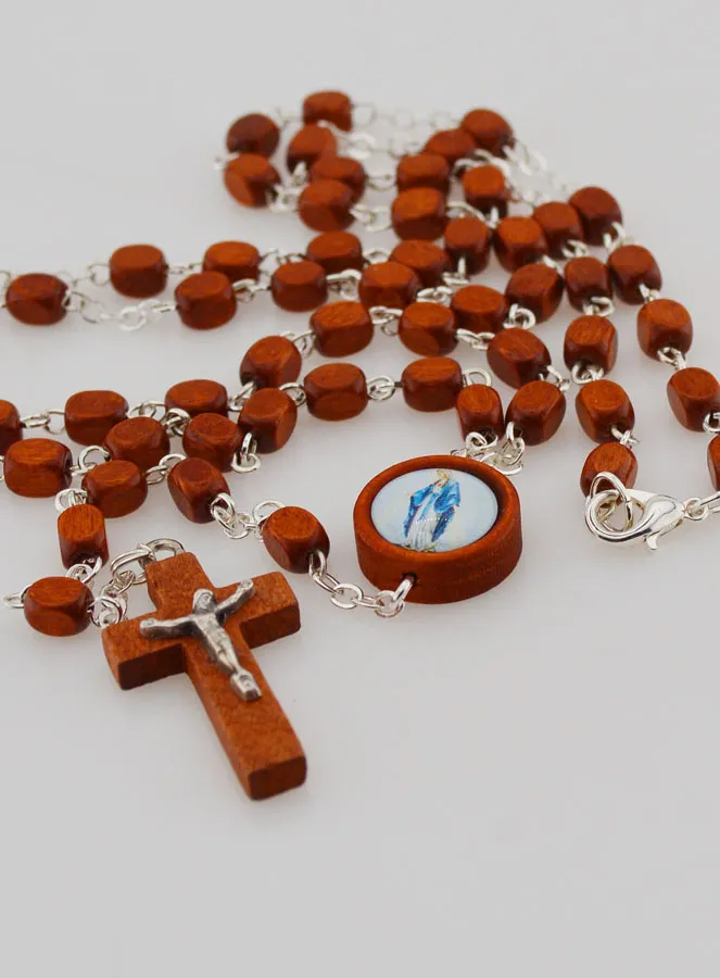 Rosenkranz der Wunderbaren Madonna aus Hellem Holz (pic 2)