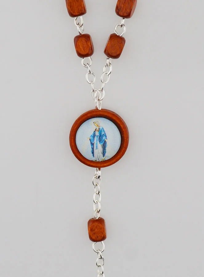 Rosenkranz der Wunderbaren Madonna aus Hellem Holz (pic 4)