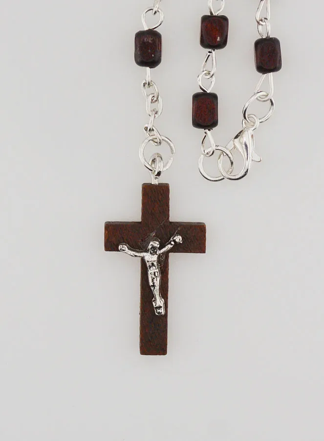 Rosenkranz Wundertätige Madonna aus Dunklem Holz (pic 3)