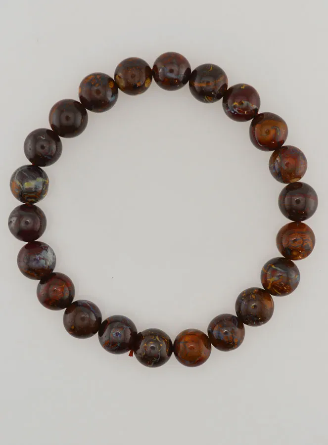Edelstein Armband aus Boulder Opal 8 mm - A+ (pic 1)