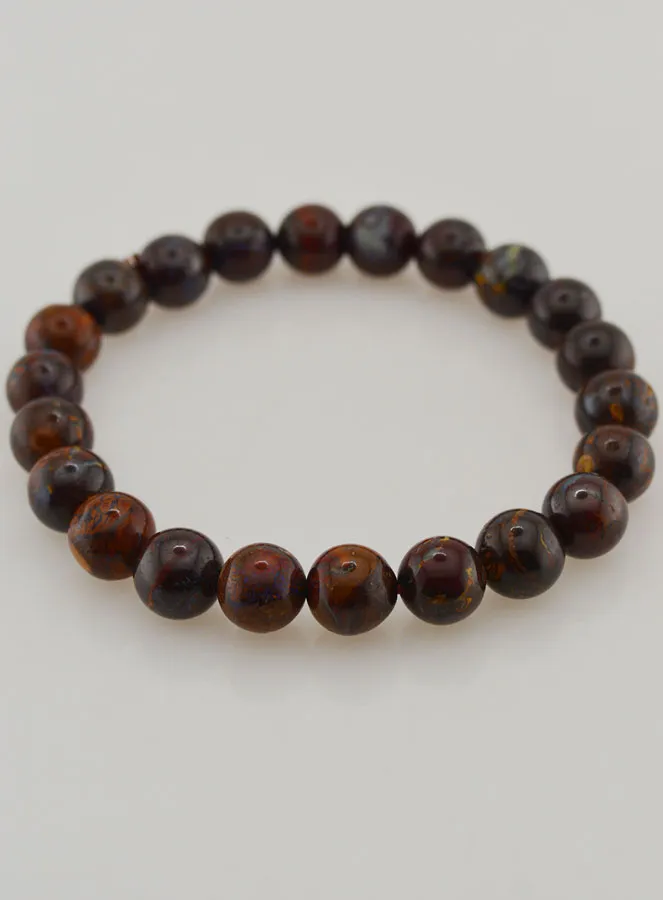 Edelstein Armband aus Boulder Opal 8 mm - A+ (pic 2)