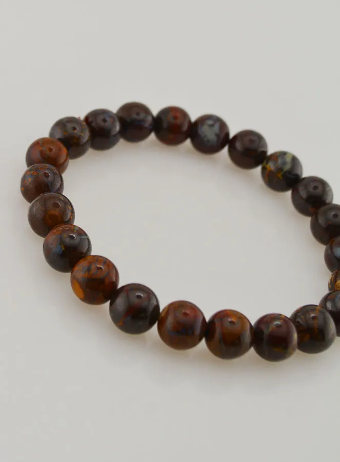 Edelstein Armband aus Boulder Opal 8 mm - A+ (pic 3)