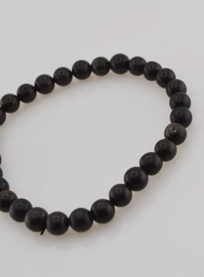 Edelstein Armband aus Schwarzem Opal 6mm (pic 4)