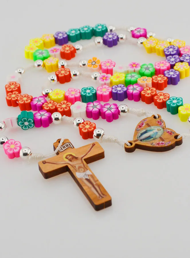 Mehrfarbiger Rosenkranz Wunderbare Gottesmutter für Kinder (pic 2)
