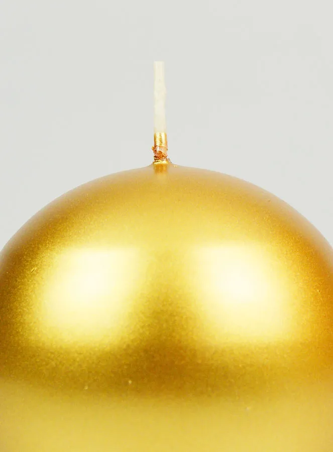 Dekorative Kugelkerze Gold - 8cm (pic 3)