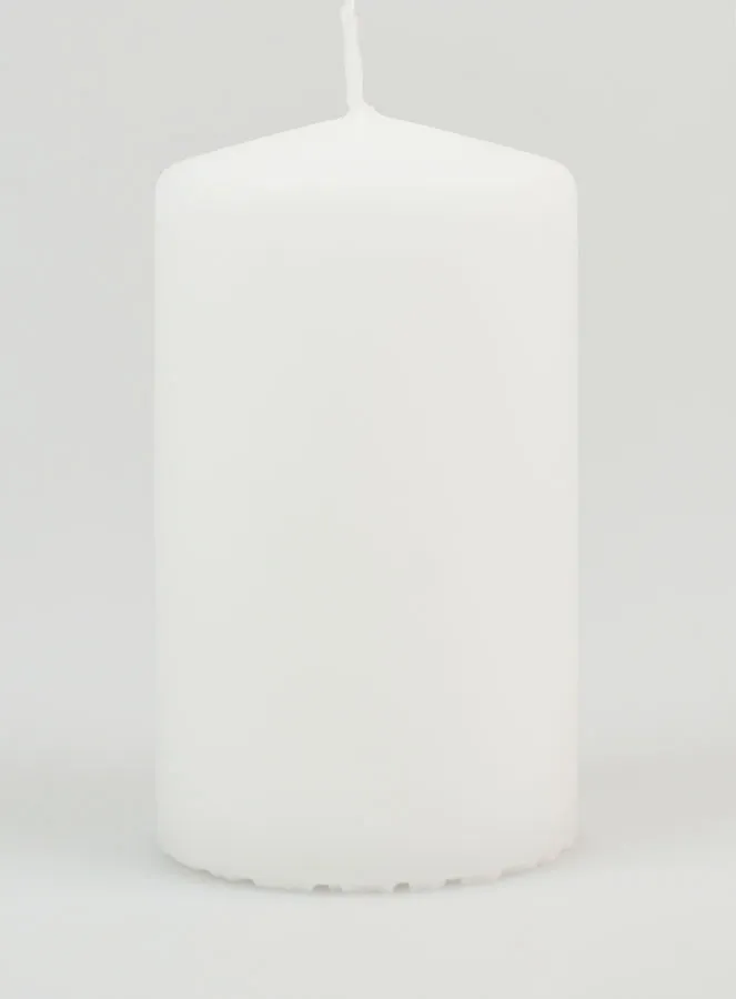Tisch Dekokerze 10 x 6 cm – Weiß (pic 1)