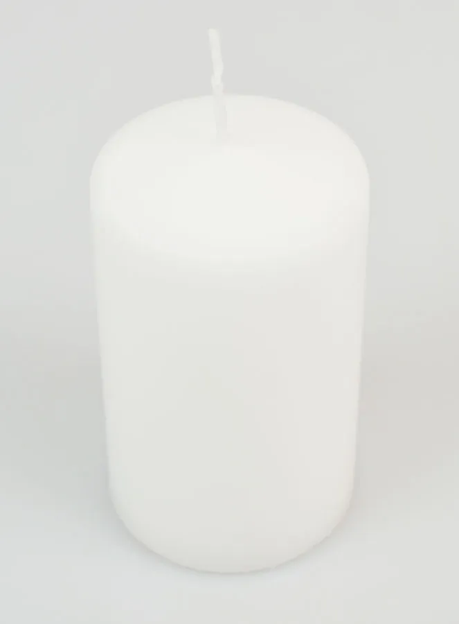 Tisch Dekokerze 10 x 6 cm – Weiß (pic 2)