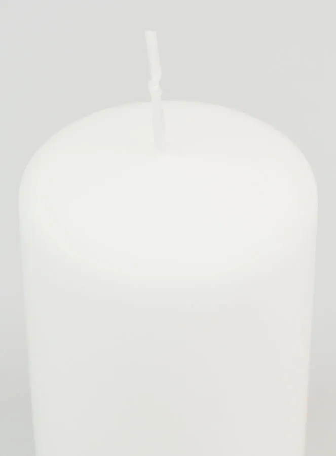 Tisch Dekokerze 10 x 6 cm – Weiß (pic 4)