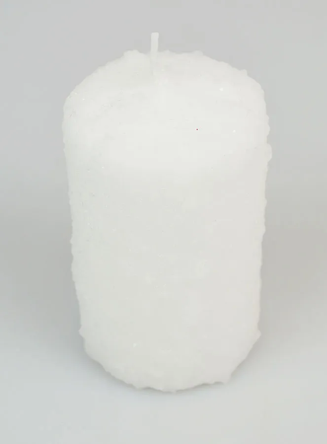 Weihnachtskerze mit Schneekristall Dekor (pic 2)