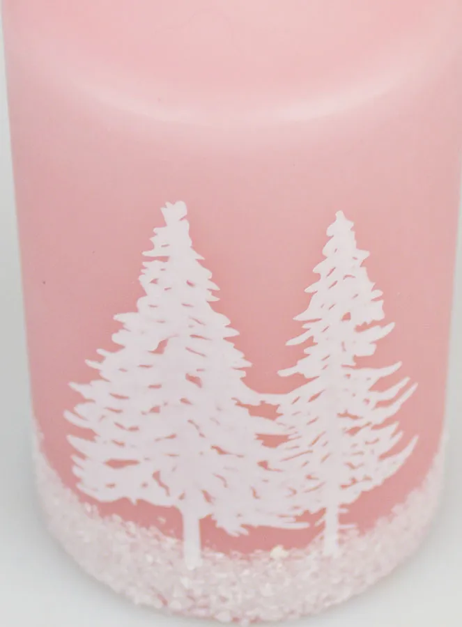 Deko Kerze Winterstimmung – Rosa Gepudert (pic 4)