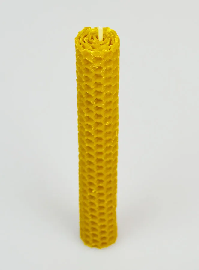 Kerze aus Bienenwachs 100 % Natürlich – 15cm (pic 2)