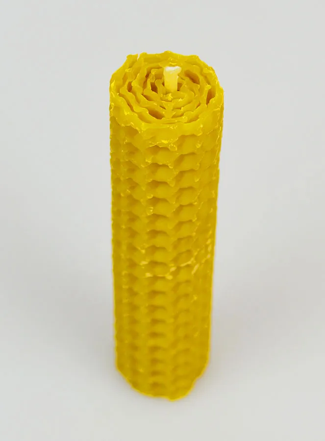 Kerze Bienenwachs 100 % Natürlich – 10cm (pic 2)