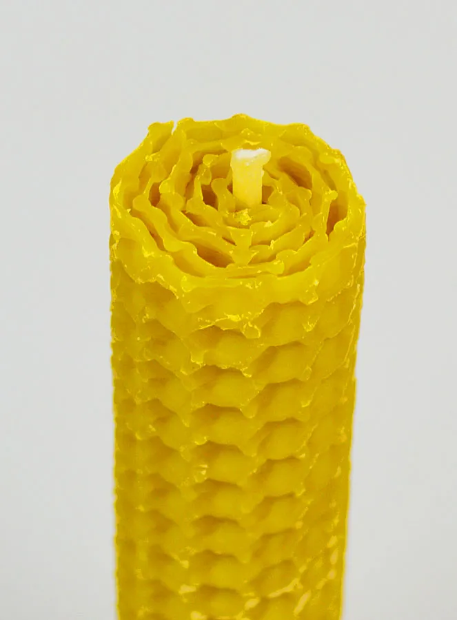 Kerze Bienenwachs 100 % Natürlich – 10cm (pic 4)